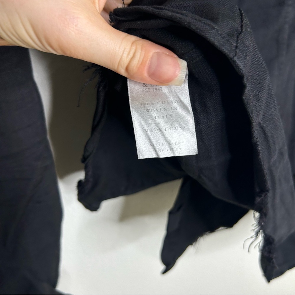 Frank & Eileen Barry Tailored Button Up Shirt in Black Famous Denim Size XS - Picture 12 of 16
